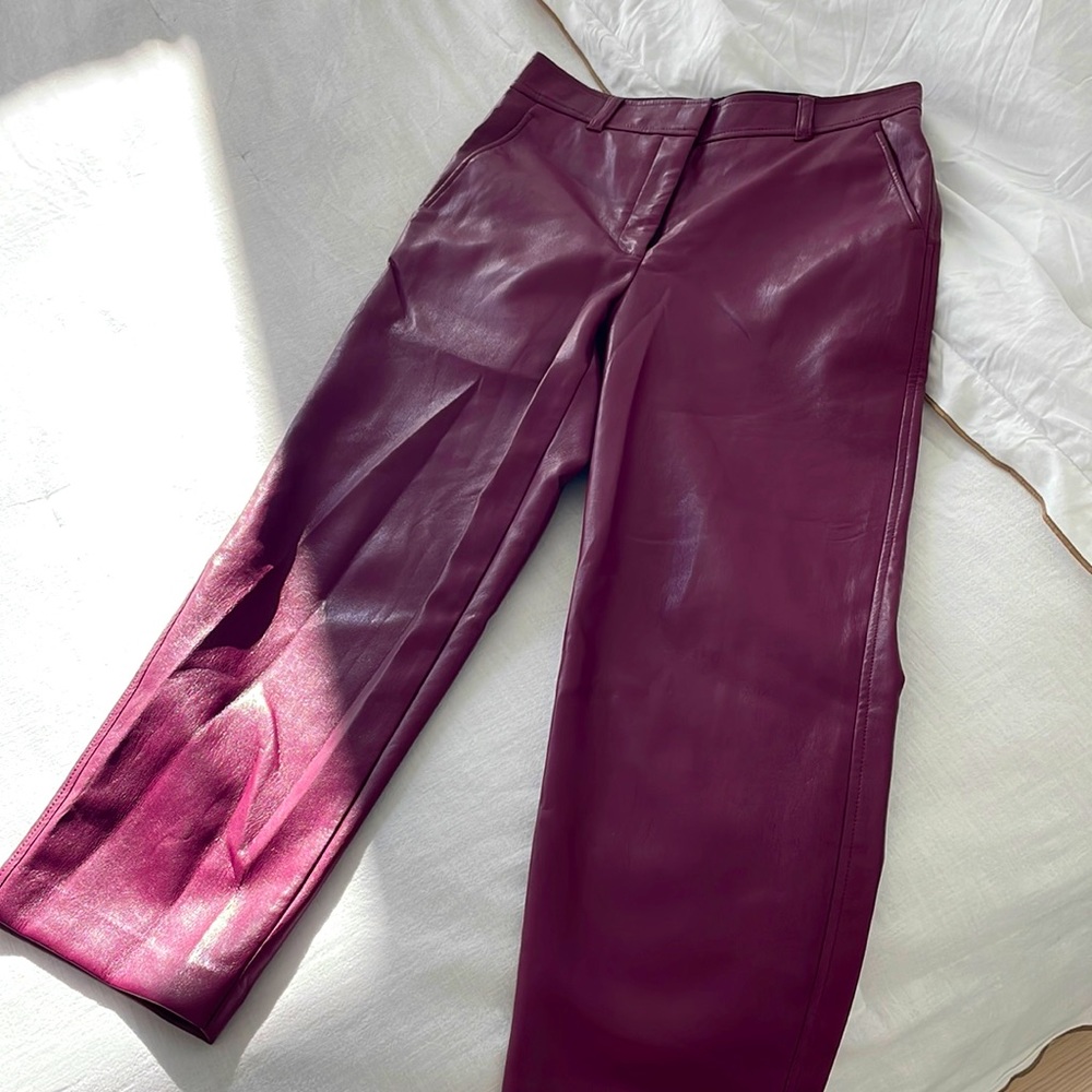Faux leather pants from Aritzia